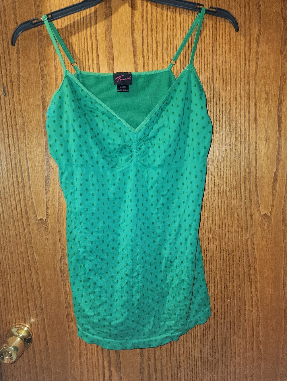 Torrid Green Polka Dot Cami Tank Top 3X/4X